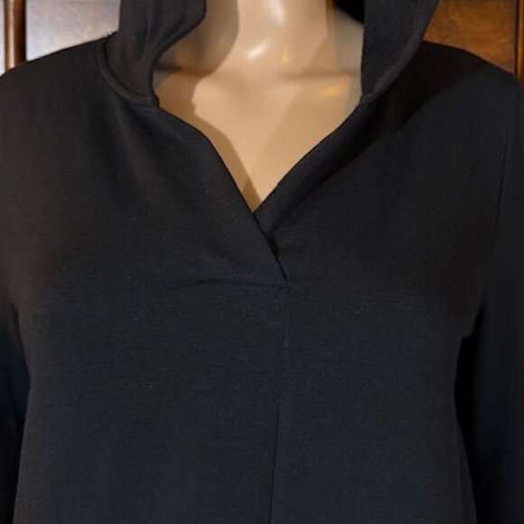NWOT Cuddl Duds Comfortwear Black Fleece Lined Thumbhole Hoodie - Picture 12 of 14